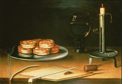 Still Life with Tarts by Sebastian Stoskopff